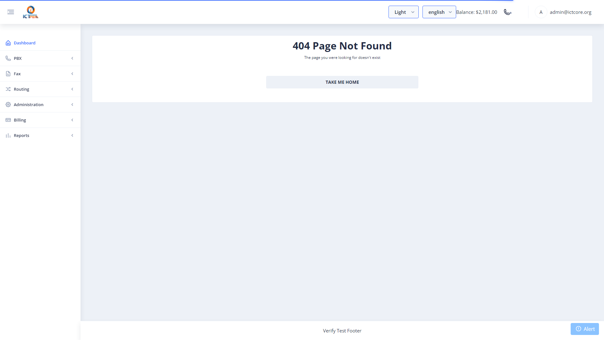 ICTPBX inbound fax admin view showing all received faxes