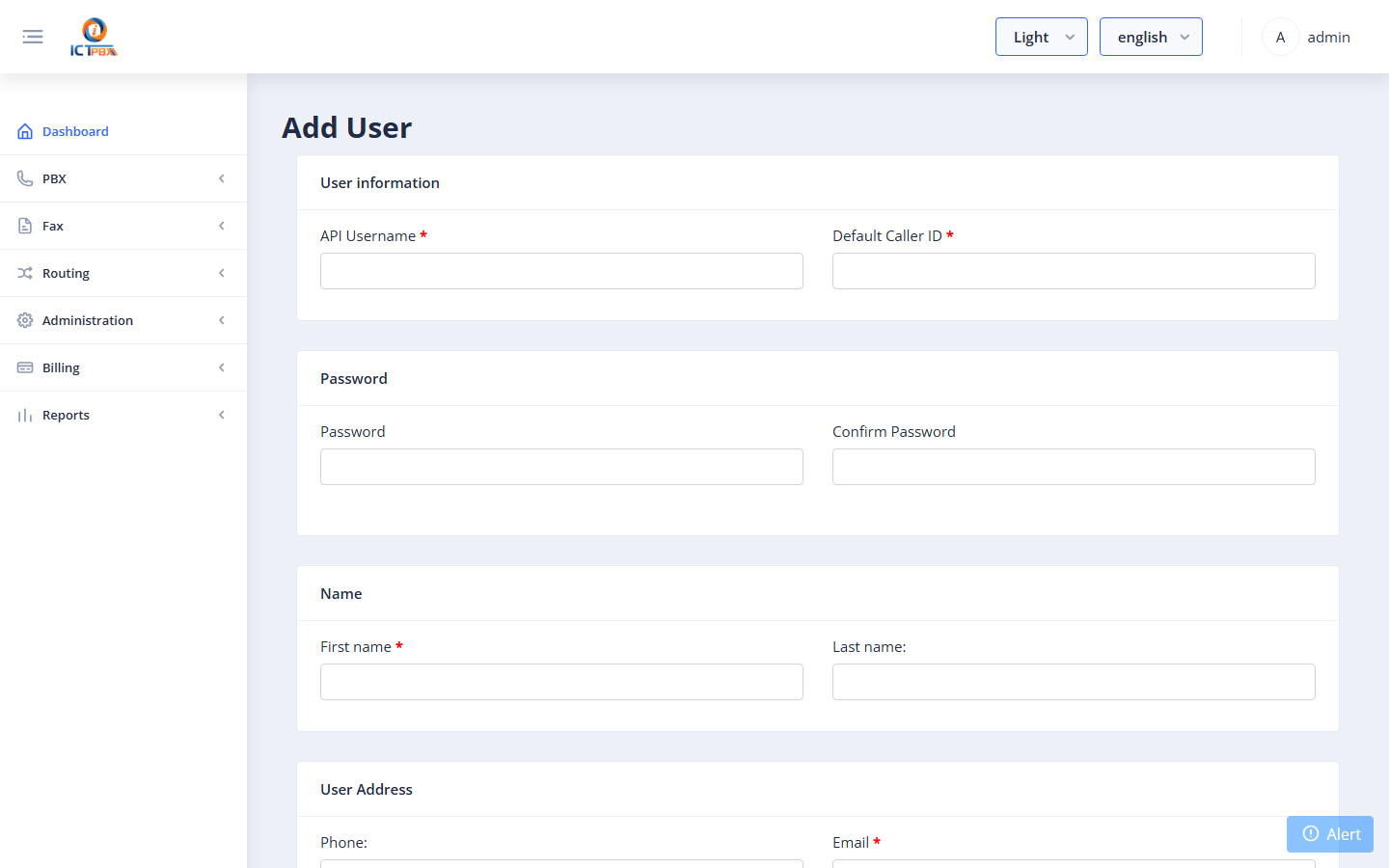 User form