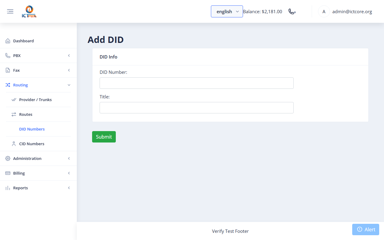 4. Adding a DID Number screenshot 17