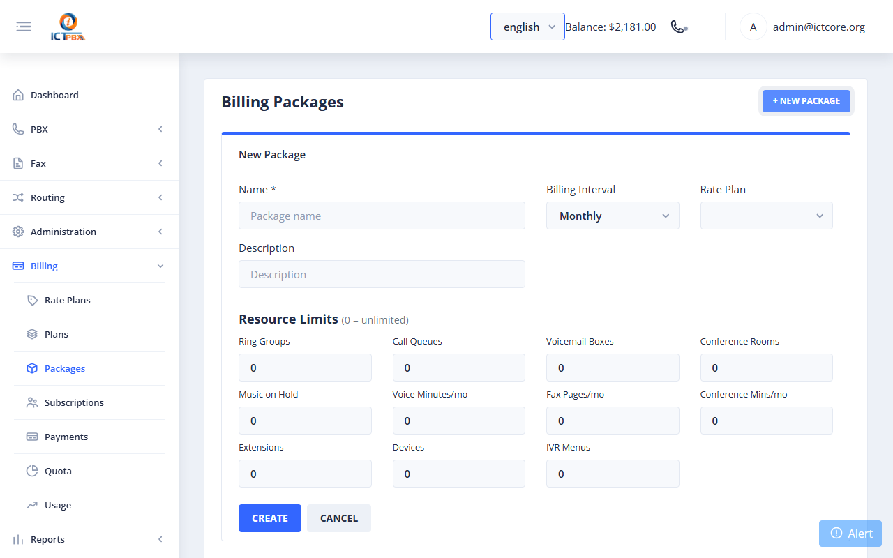 14a. Packages (Admin only) screenshot 41