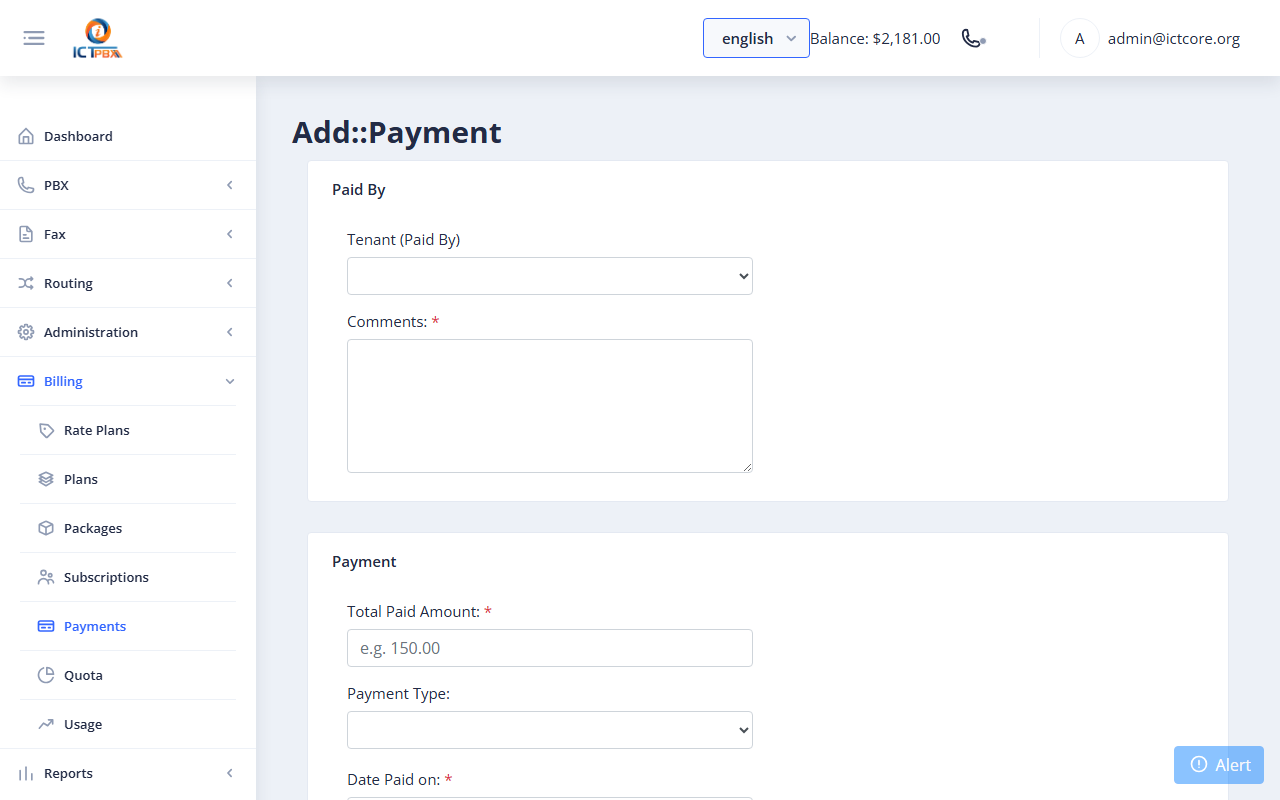 14e. Payments (Admin only) screenshot 46