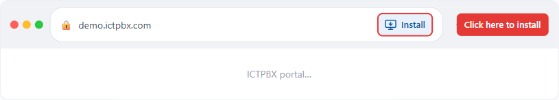 Installing ICTPBX as a desktop and mobile app