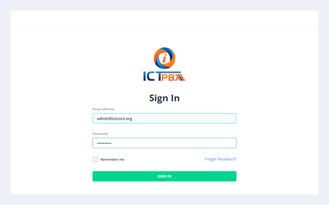 1. Logging In screenshot 2