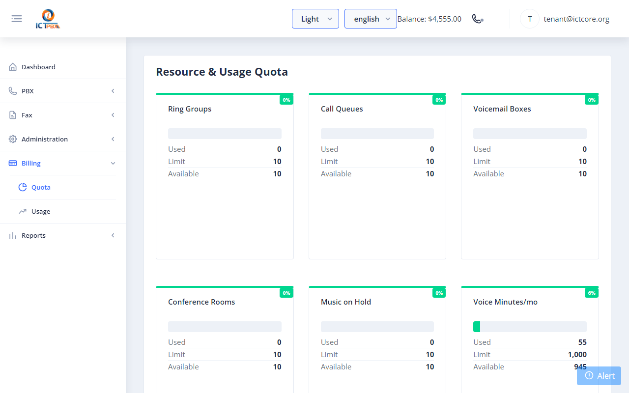 14f. Billing Quota (Admin, Tenant Admin, End User) screenshot 48