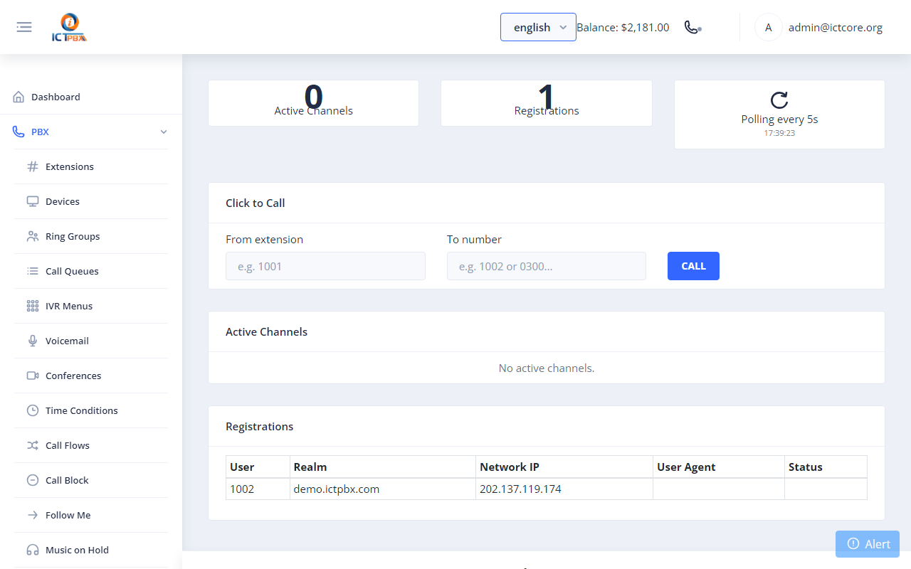 18. Click-to-Call from the Realtime Page screenshot 70