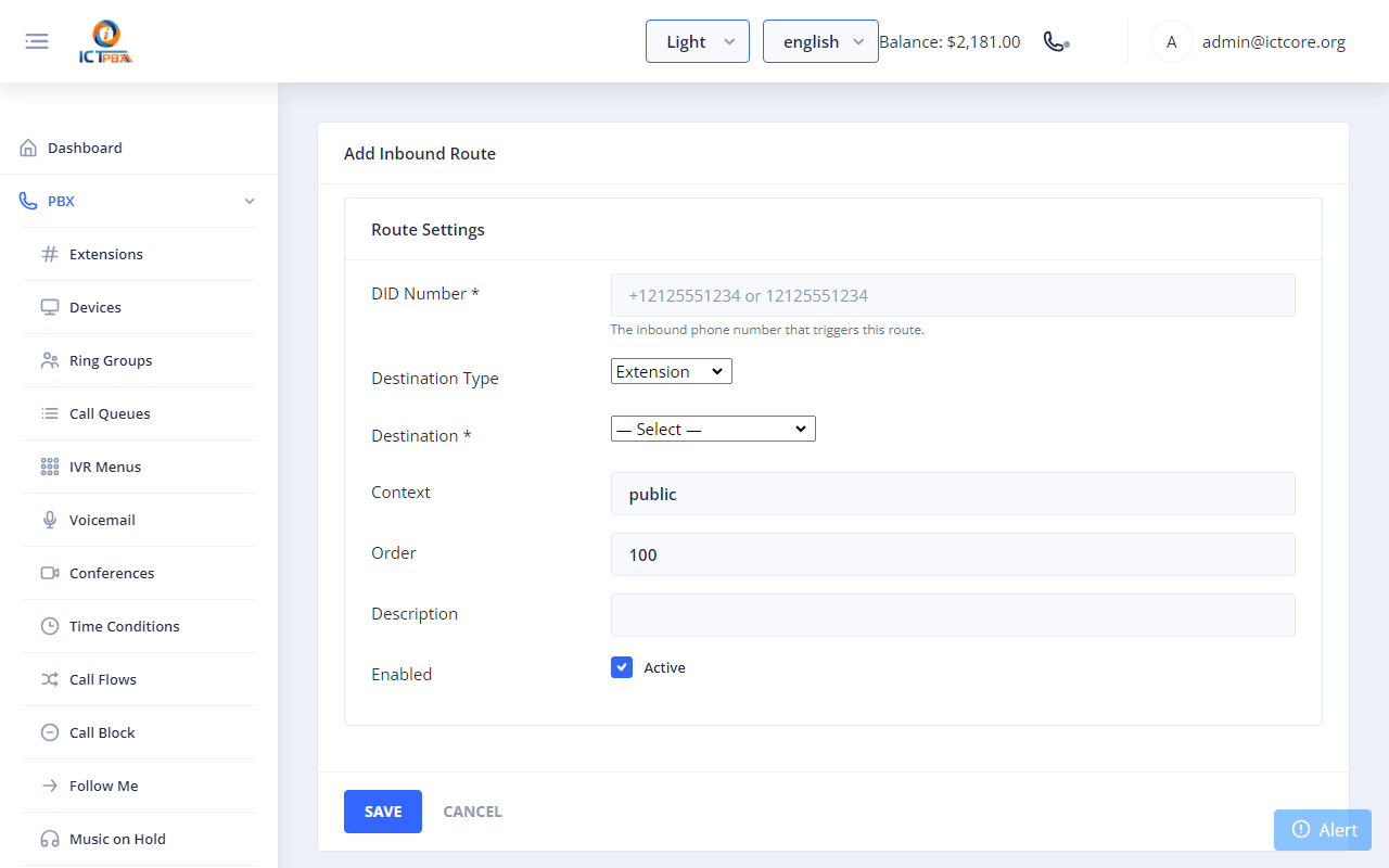10. Routing Your DID (Inbound Route) screenshot 32