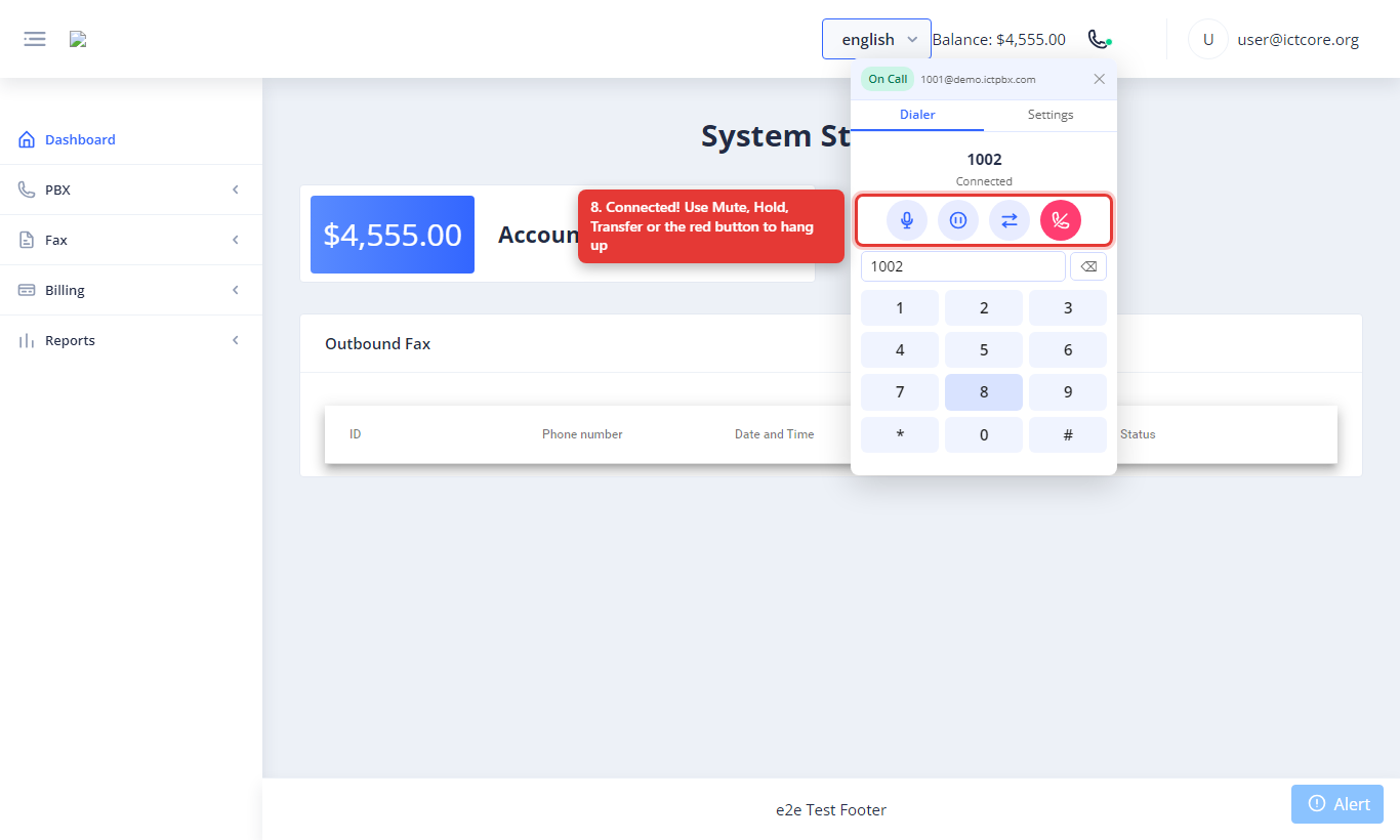 Connected call controls