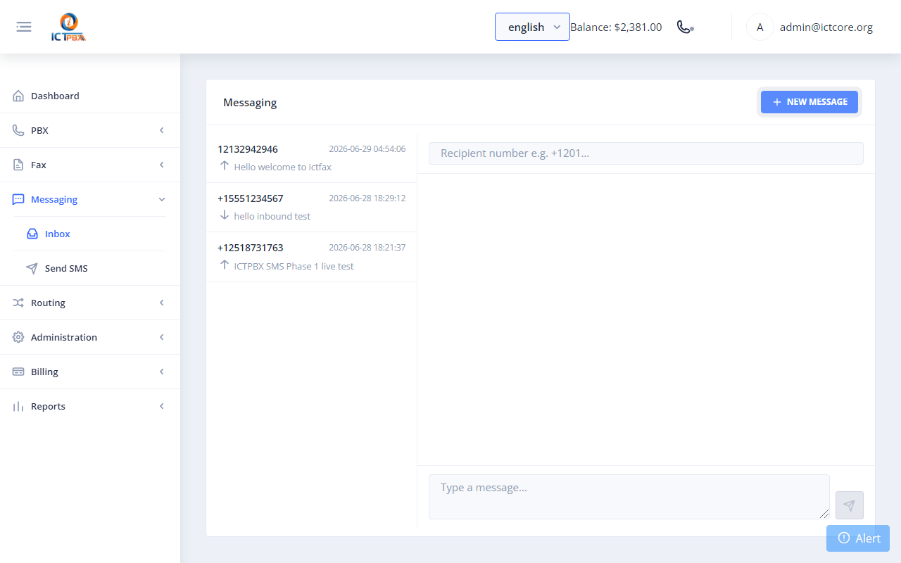 New message composer